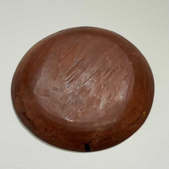 Batea Tole Tray Vintage Wood Folk Art Bowl 11” Colorful Mexican Hand Painted - Picture 3 of 4